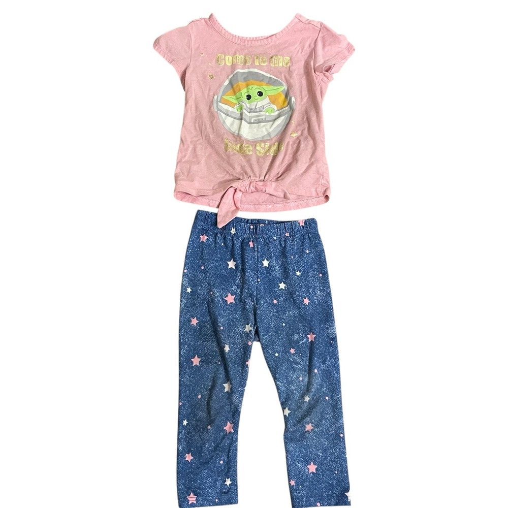 Star‎ Wars Happy Threads Outfit Size 3T Grogu Baby Yoda Come To The Cute Side
